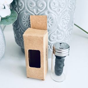 Sample - Bamboo Charcoal Infused Mint Flavored Dental Floss in Reusable Bottle