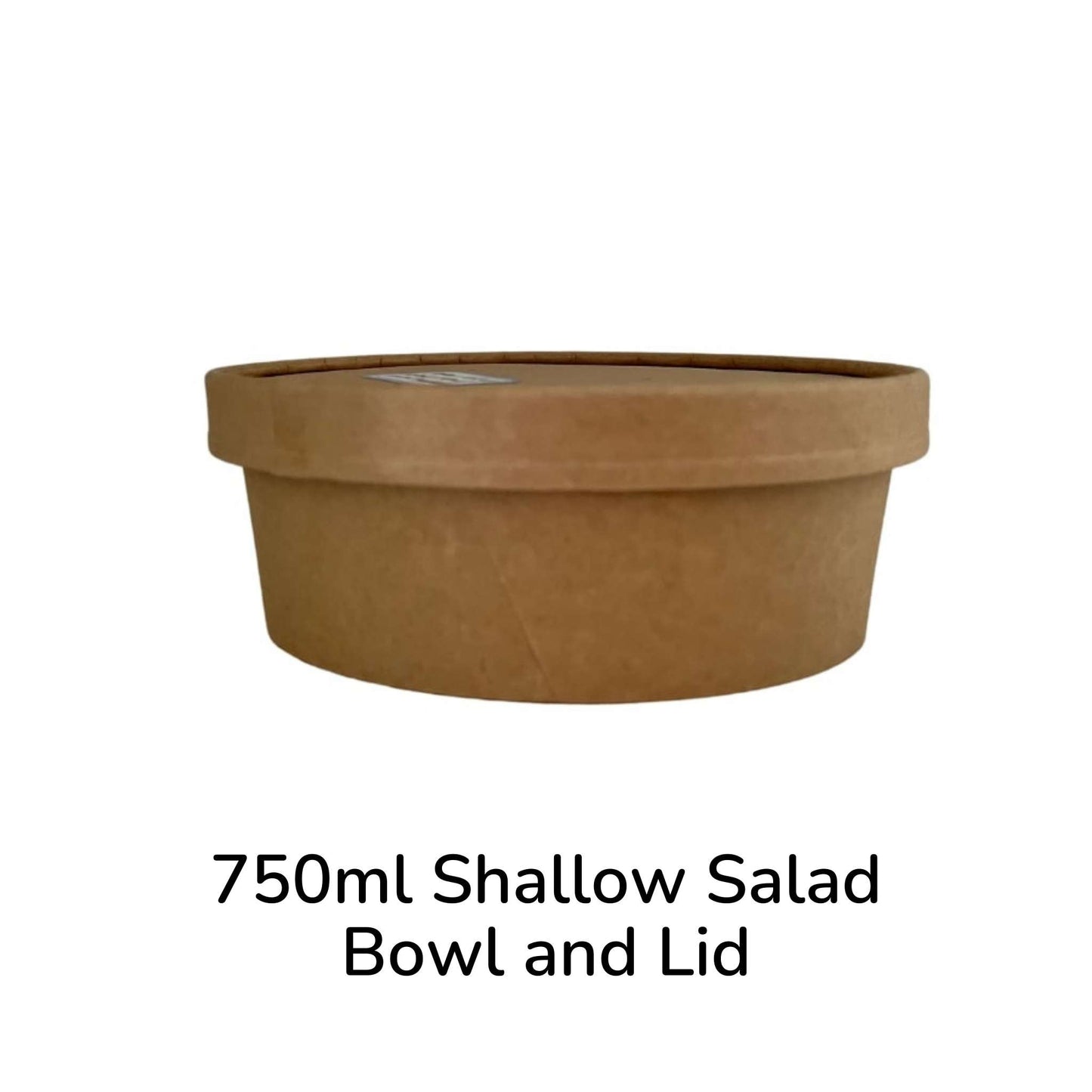 750 ml Biodegradable Kraft Paper Shallow Salad Container