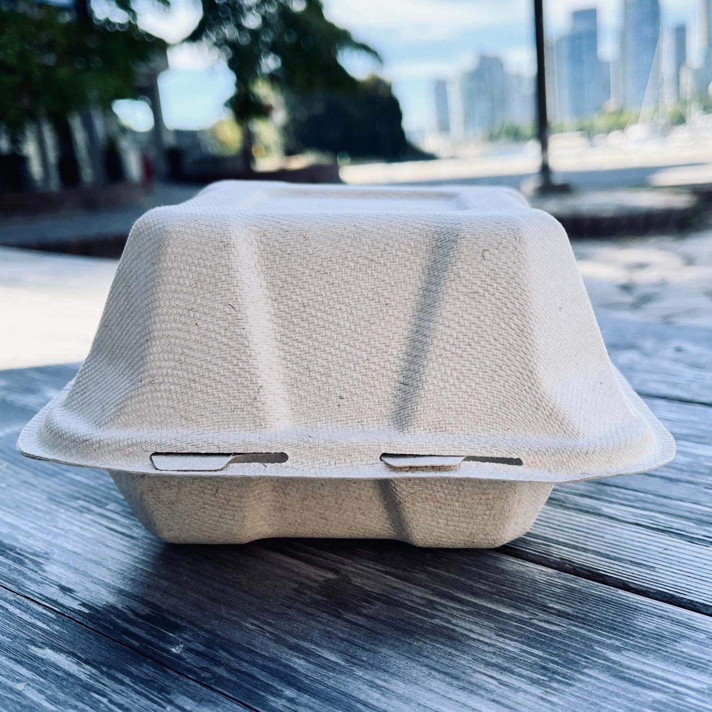 Clamshell 1-compartment container 6"x 6"
