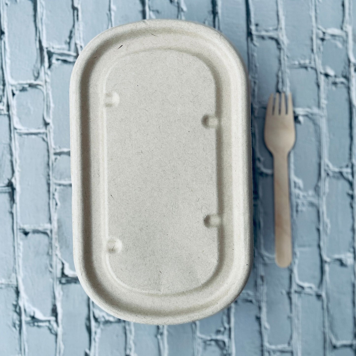 Oblong 1-Compartment Compostable Container 700 ml