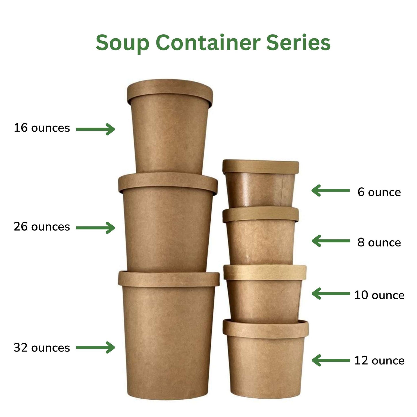 8 Ounce Biodegradable Kraft Paper Soup Container