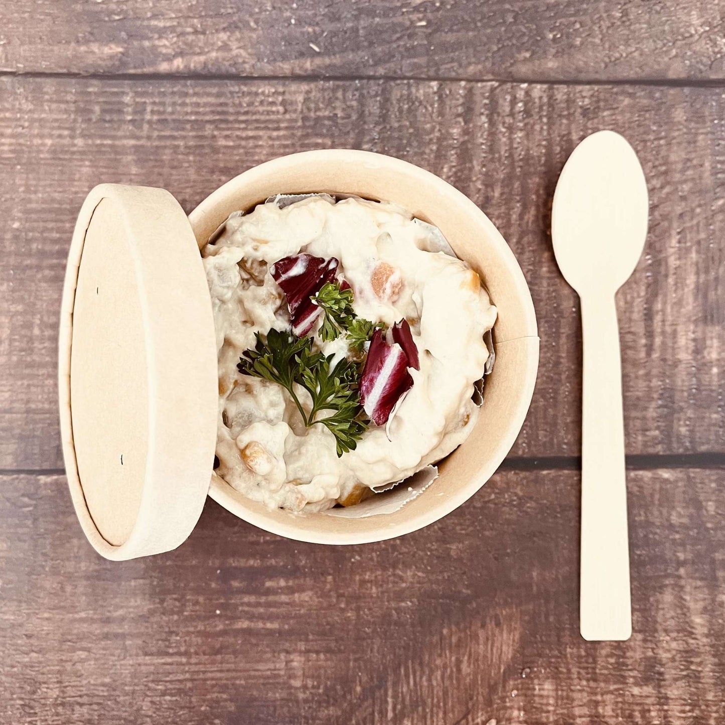 8 Ounce Biodegradable Kraft Paper Soup Container