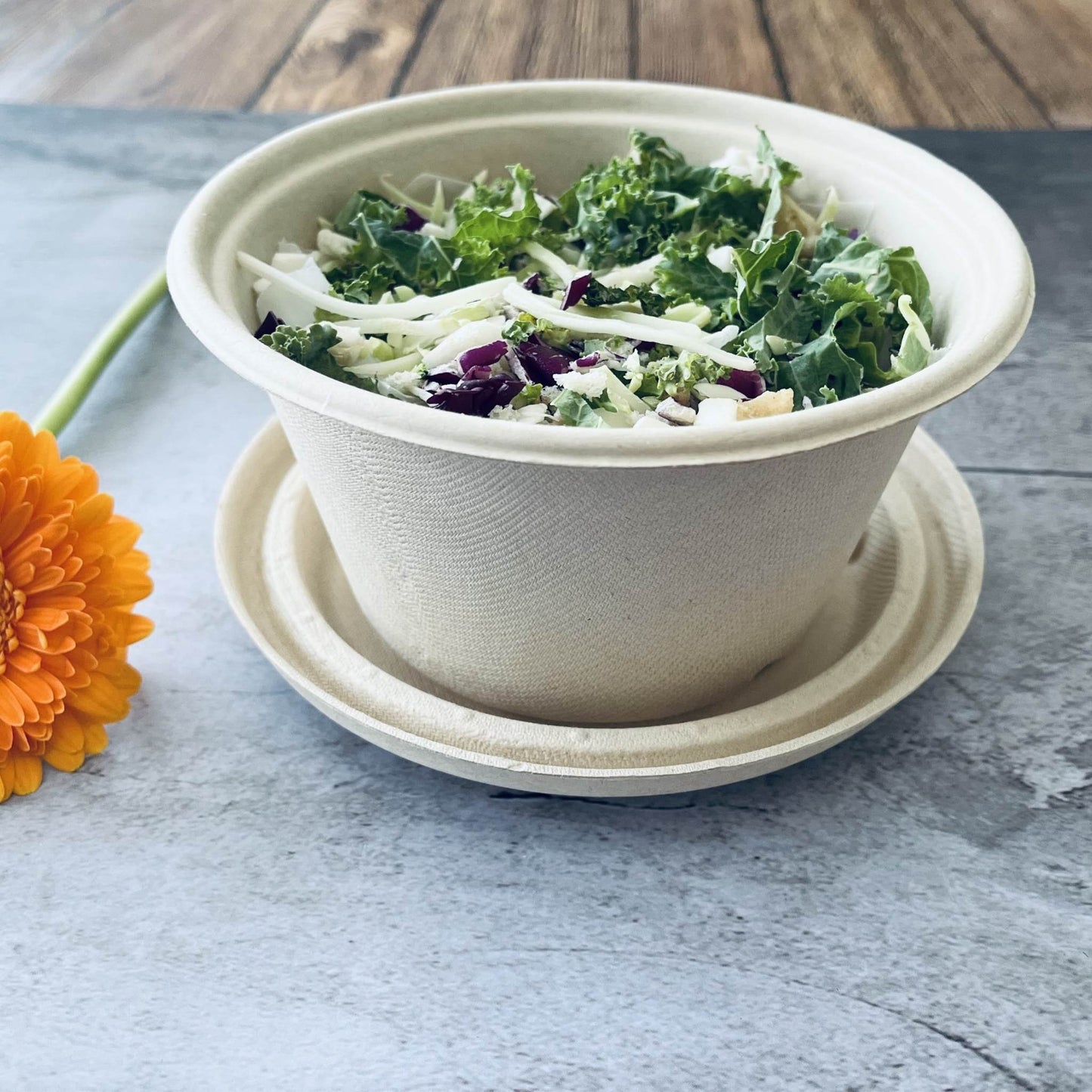 1000ml Compostable White Salad Rice Bowl container