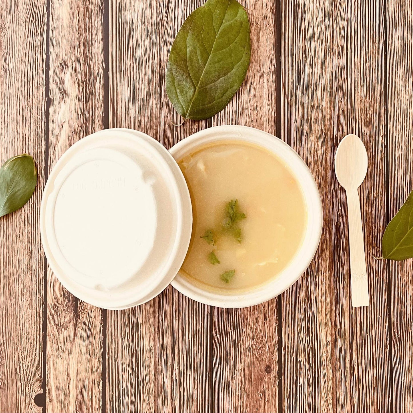 450ml Compostable White Salad Rice Bowl container
