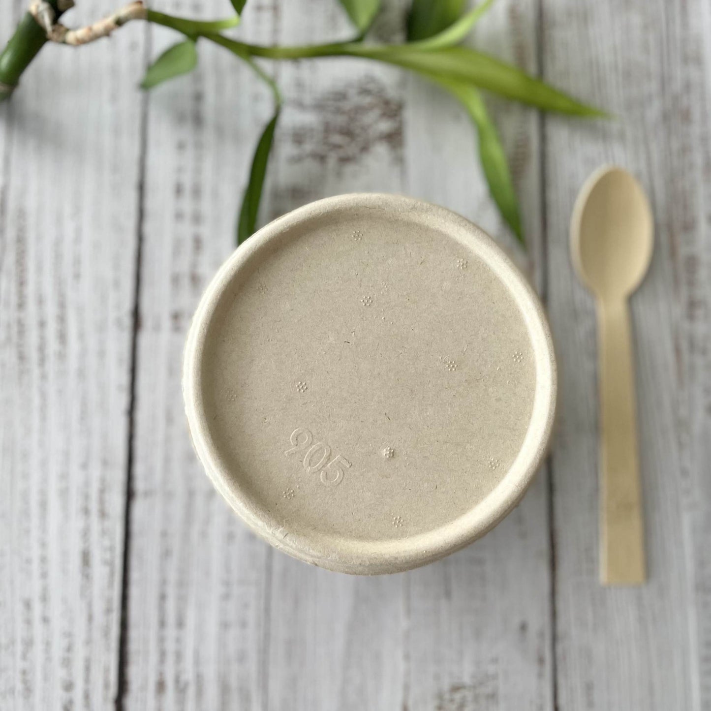 750ml Compostable White Salad Rice Bowl container