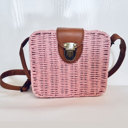 Pink EcoChic Woven Purse