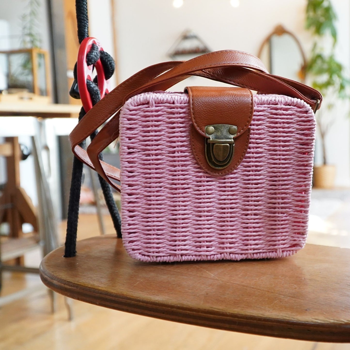 Pink EcoChic Woven Purse