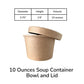 10 Ounce Biodegradable Kraft Paper Soup Container
