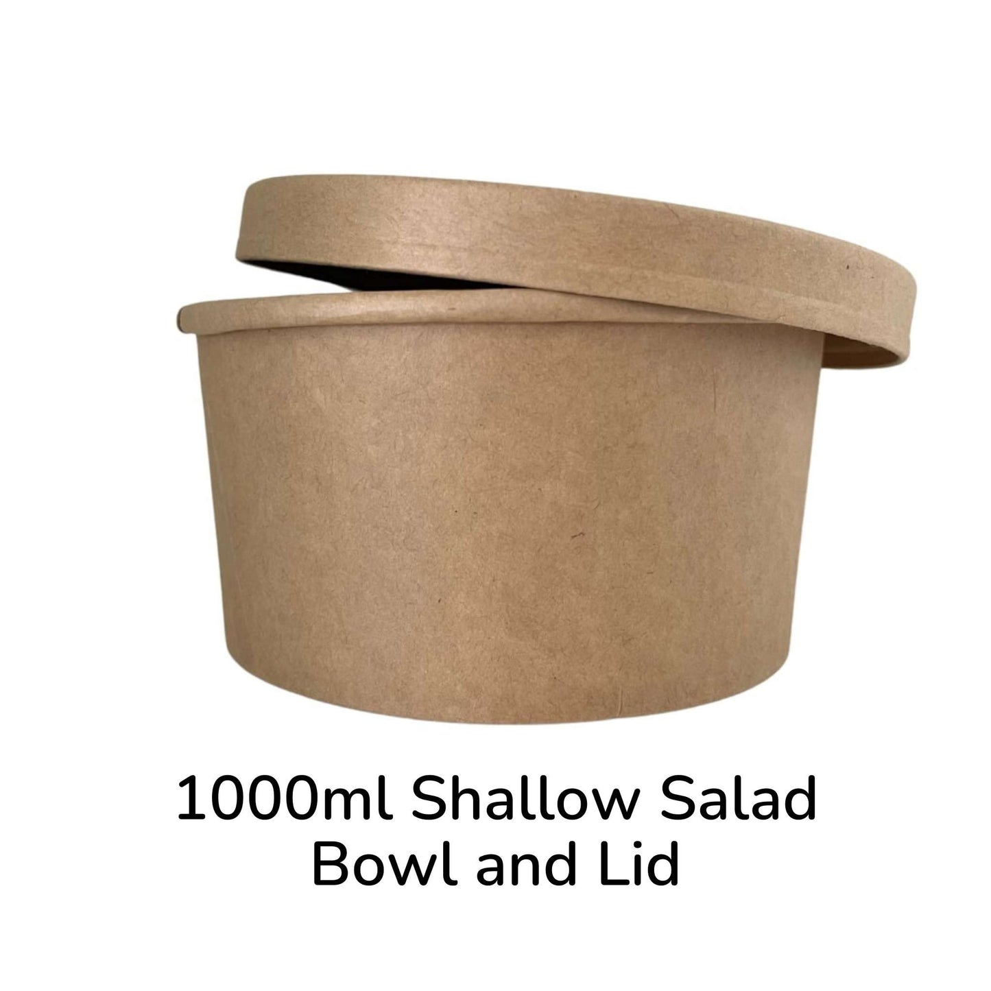 1000 ml Biodegradable Kraft Paper Shallow Salad Container