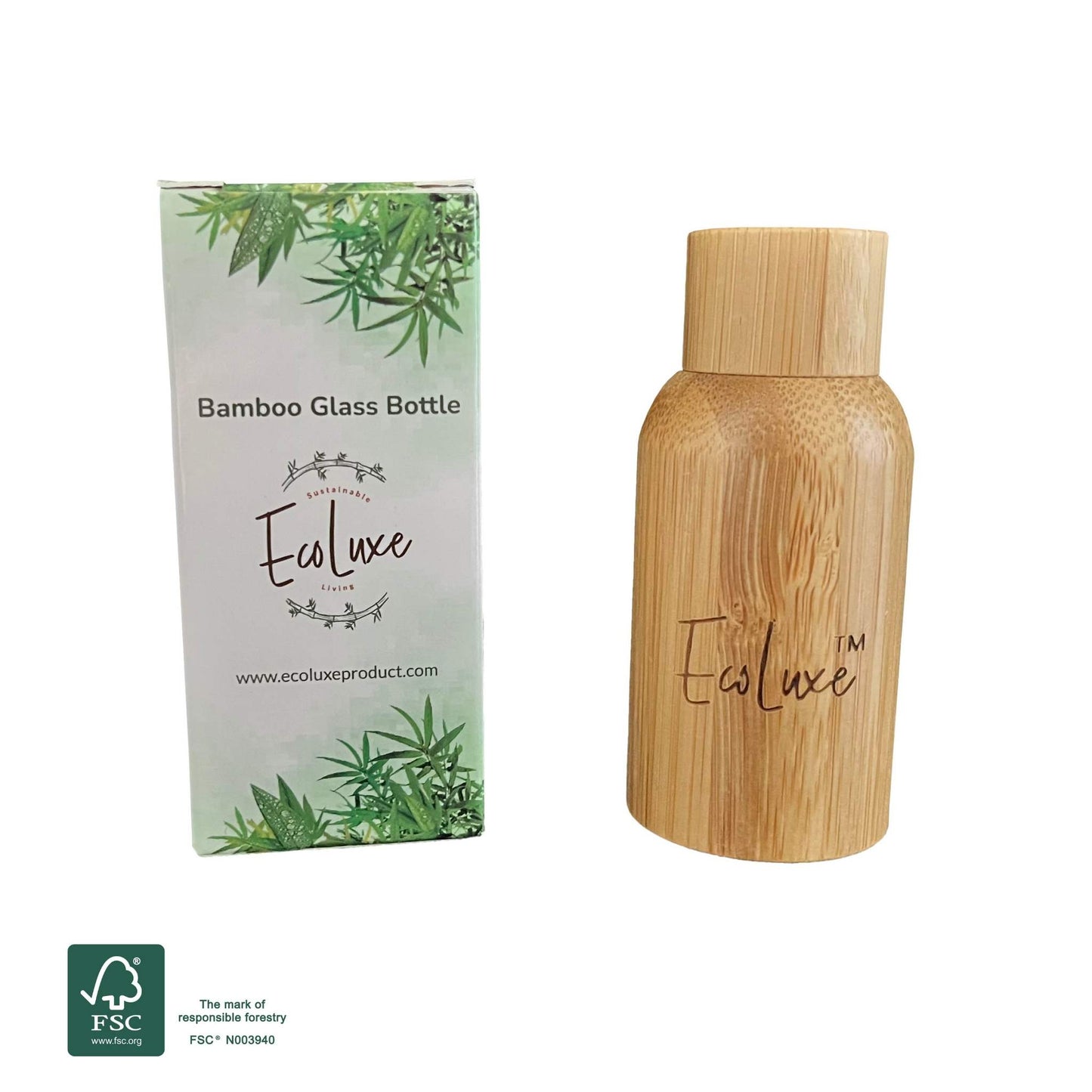 Bamboo Empty Bottle Containers (15ml or 30ml) for Liquids
