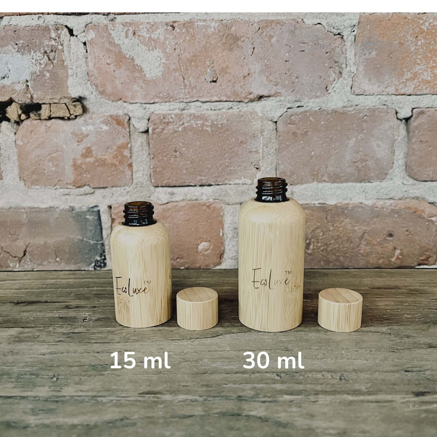 Bamboo Empty Bottle Containers (15ml or 30ml) for Liquids