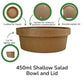 500 ml Biodegradable Kraft Paper Shallow Salad Container