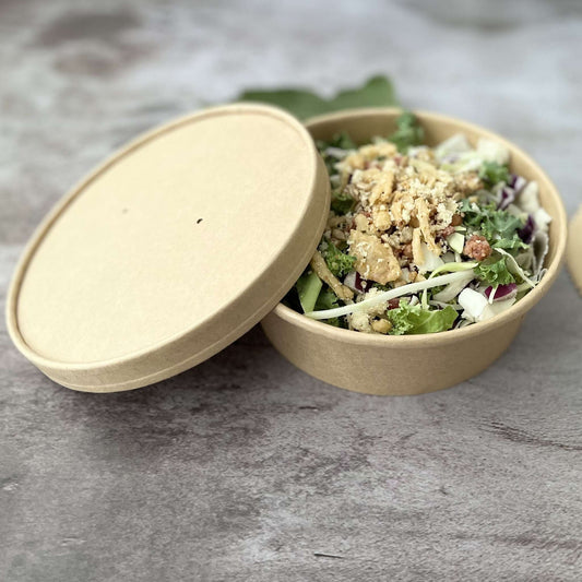 600 ml Biodegradable Kraft Paper Shallow Salad Container