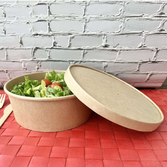 750 ml Biodegradable Kraft Paper Shallow Salad Container