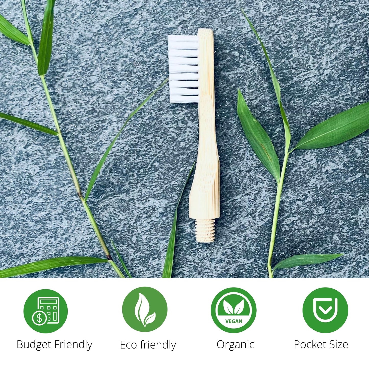 Bamboo Toothbrush Sustainable Bristle Adult Size 4 shapes