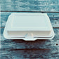 Clamshell 2-compartment container 9" x 6"