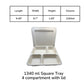 Tray 4-compartment compostable 1340ml with lid