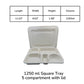 Tray 5-compartment compostable 1250ml with lid